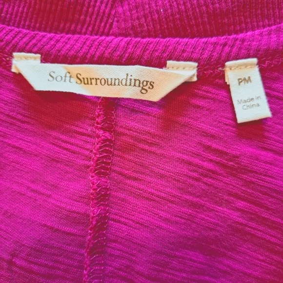 Soft Surroundings Pink Handkerchief Hem Midi Tank Dress Size Petite Medium - Picture 5 of 6